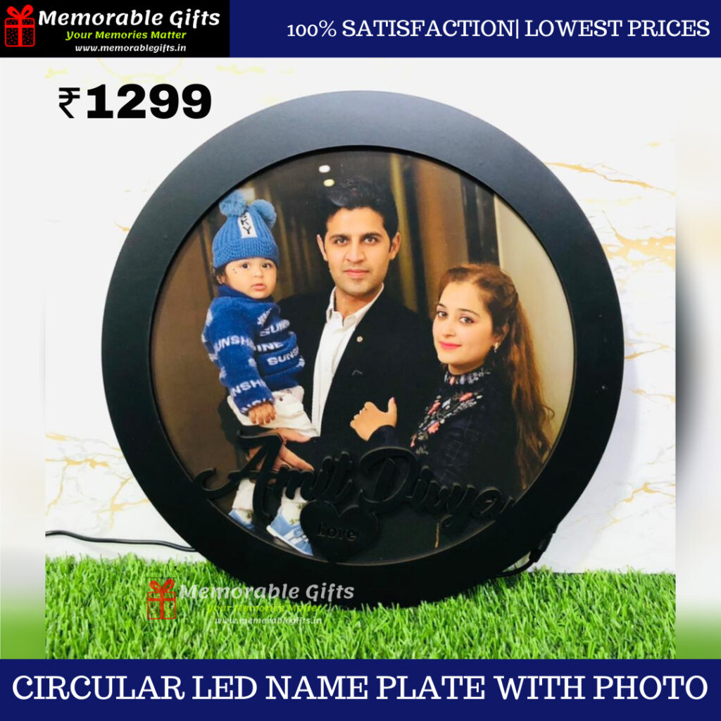 Circular LED Name Plate with Photo