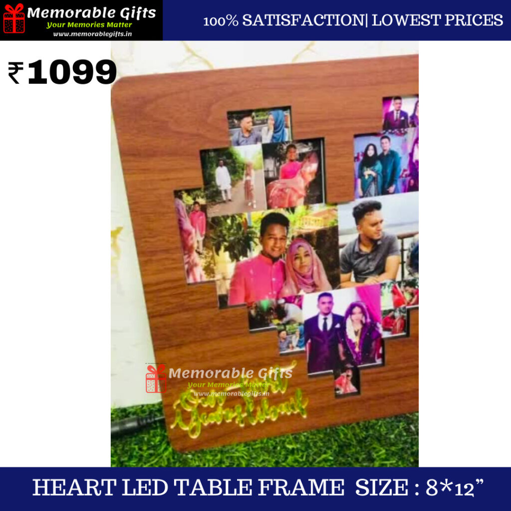 Heart LED Table Frame