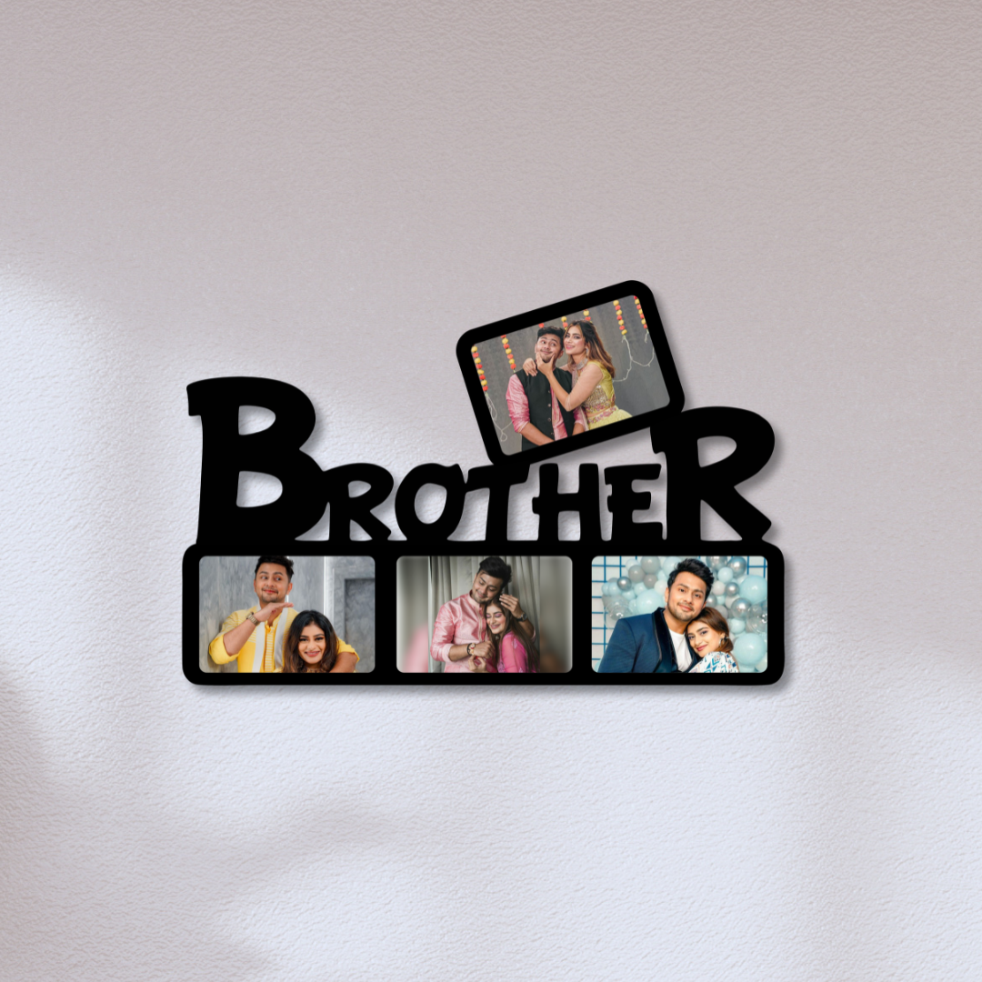 Brother Wall Hanging With 4 Pictures Rakhi