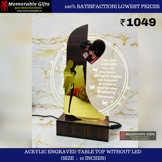 Acrylic Engraved Table Top With LED