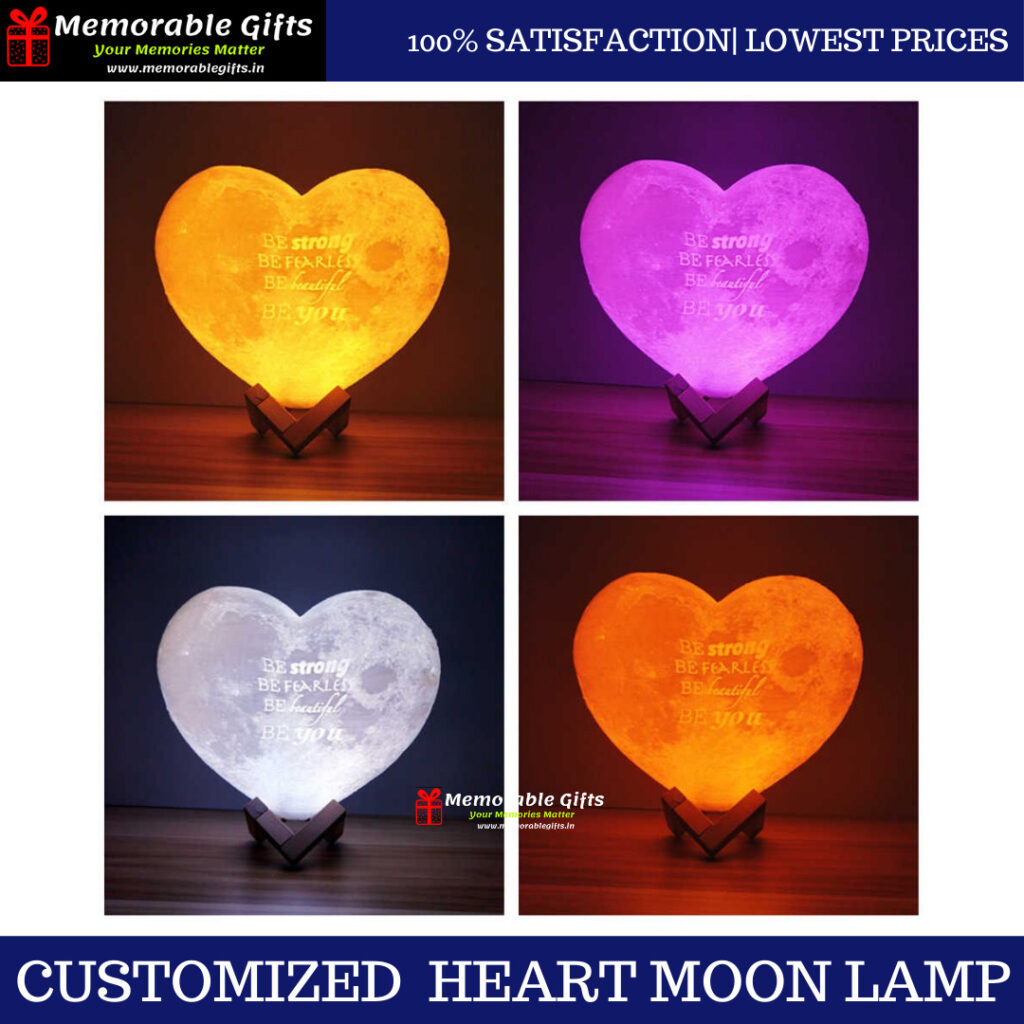 Giftiliya Heart Moon Lamp