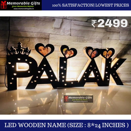 LED Wooden Name