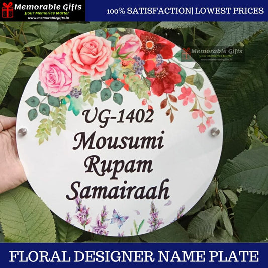 Floral Designer Name Plate