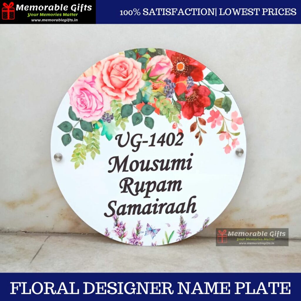 Floral Designer Name Plate