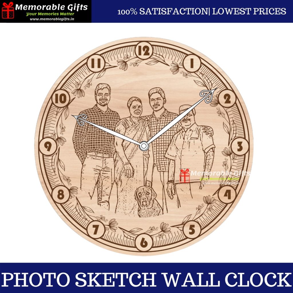 Photo Sketch Wall Clock