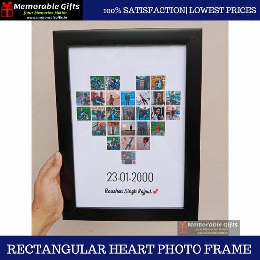 Rectangular Heart Photo Frame
