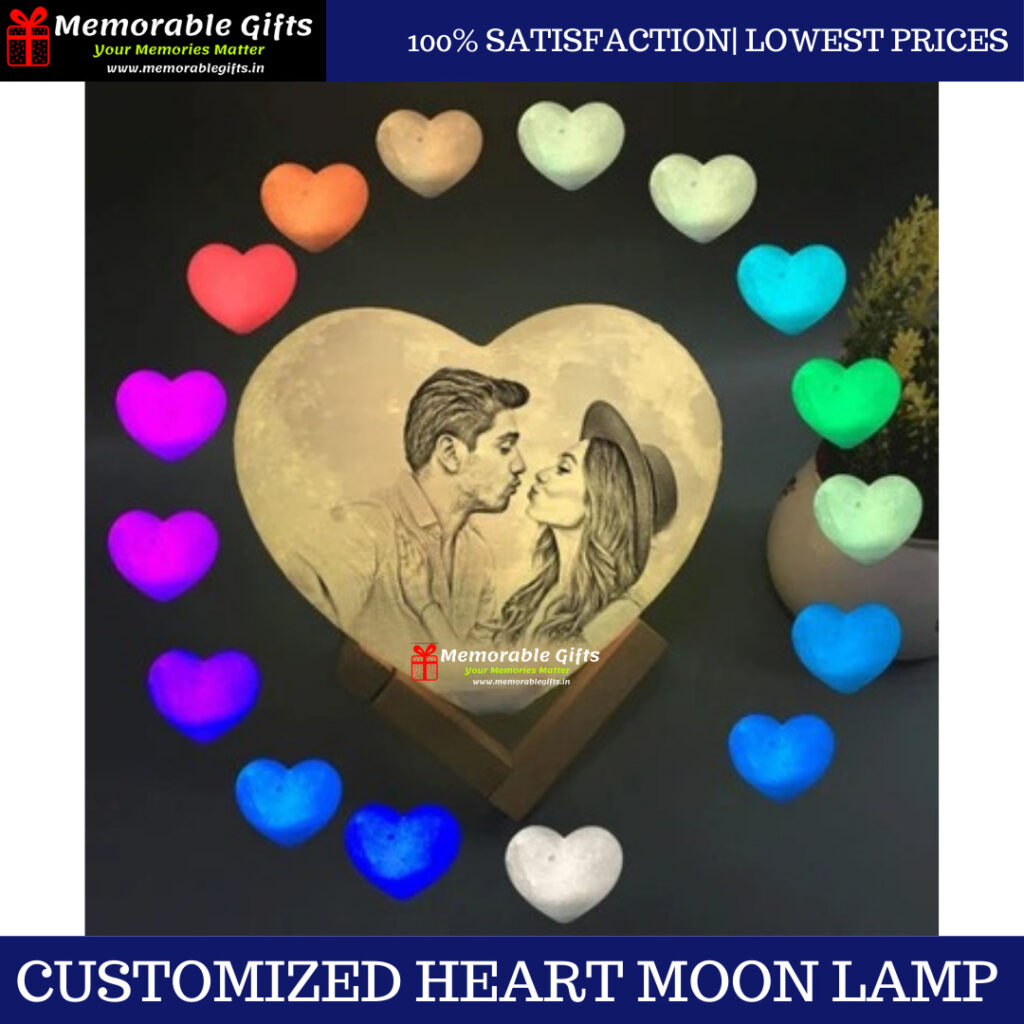 Giftiliya Heart Moon Lamp