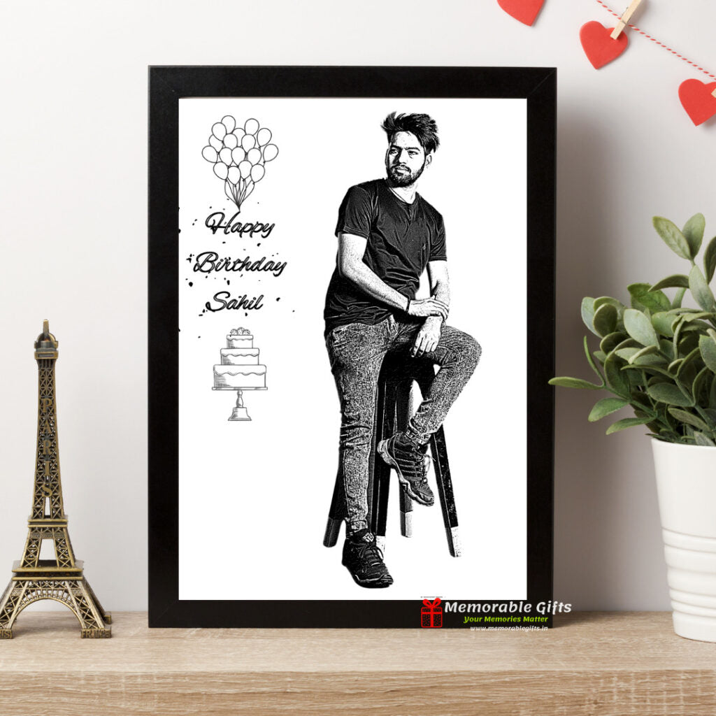 Giftiliya Digital Pencil Sketch (With Frame)