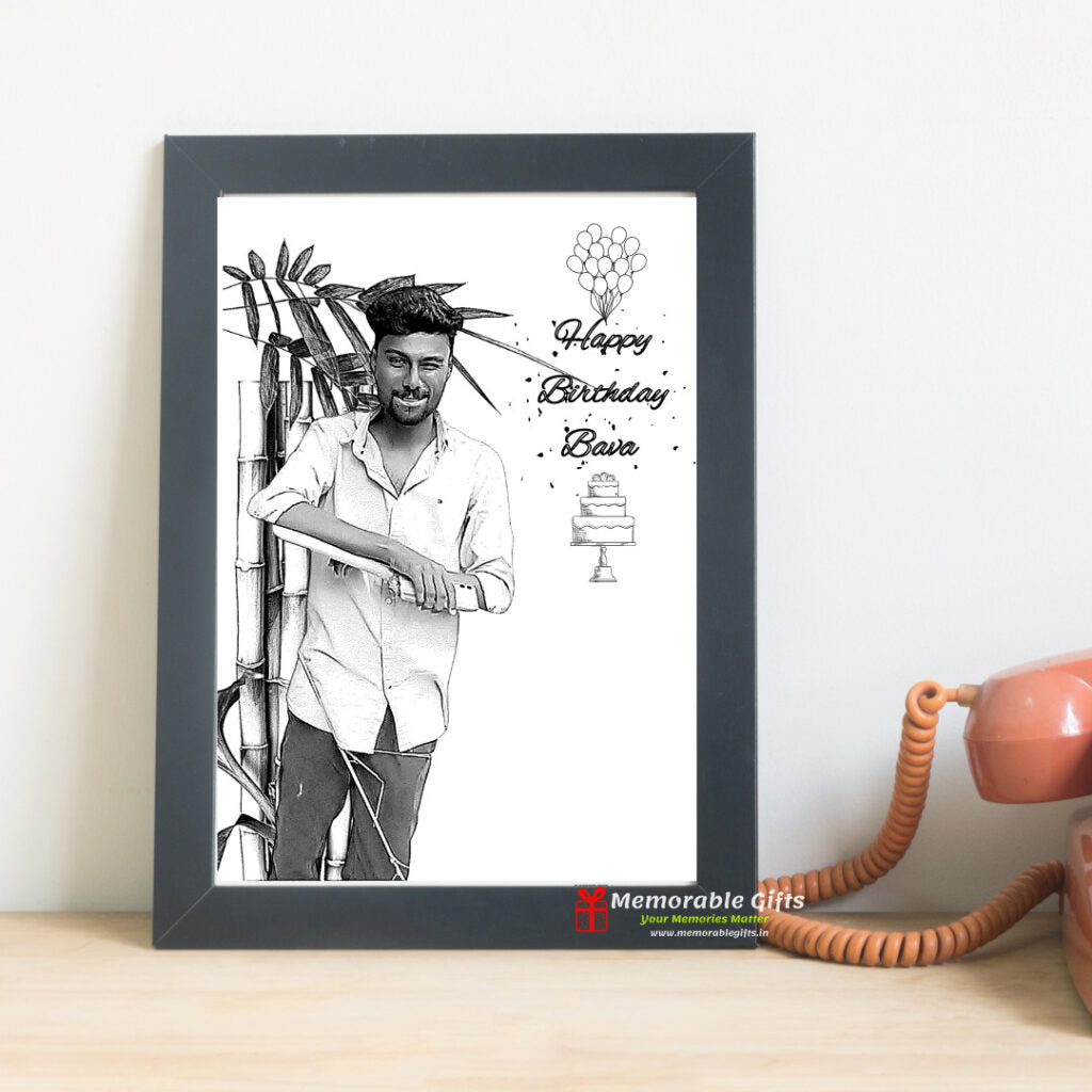 Giftiliya Digital Pencil Sketch (With Frame)