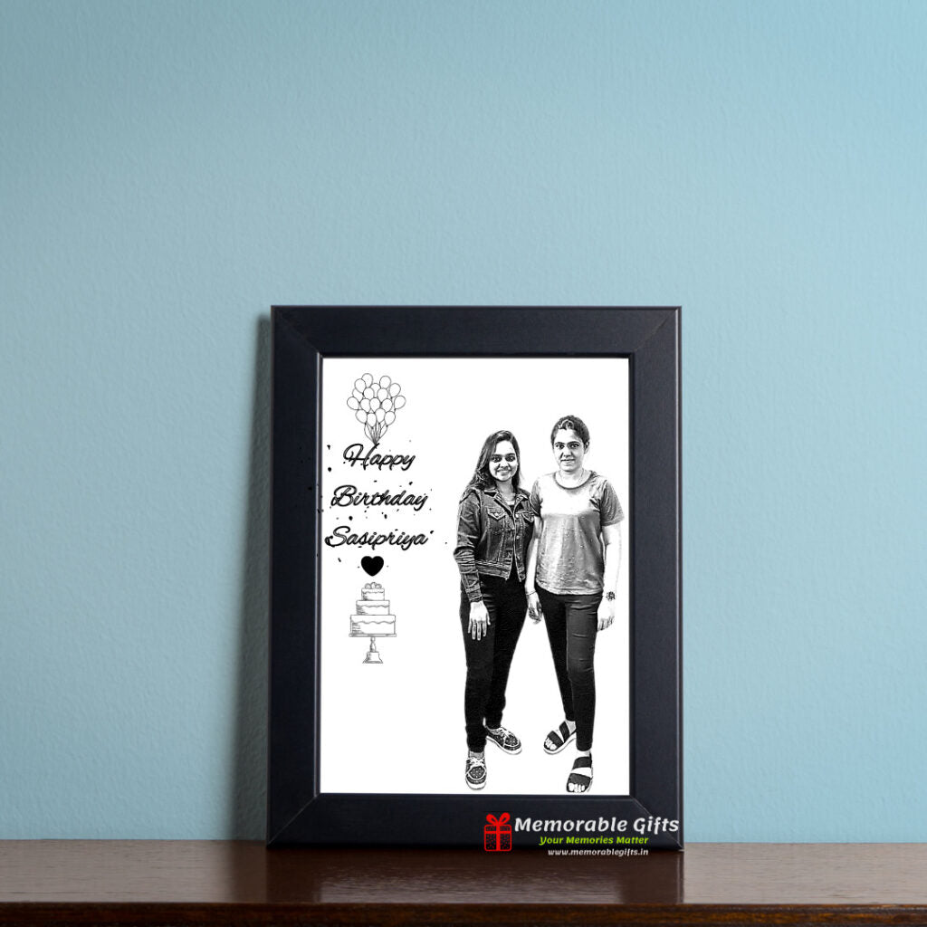 Giftiliya Digital Pencil Sketch (With Frame)