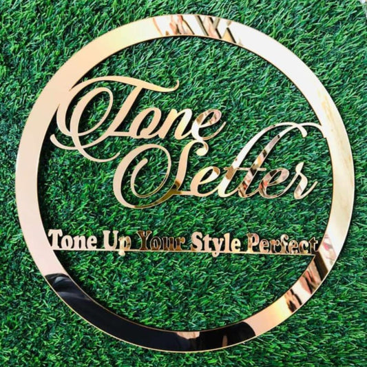 Golden acrylic name plate by Giftiliya