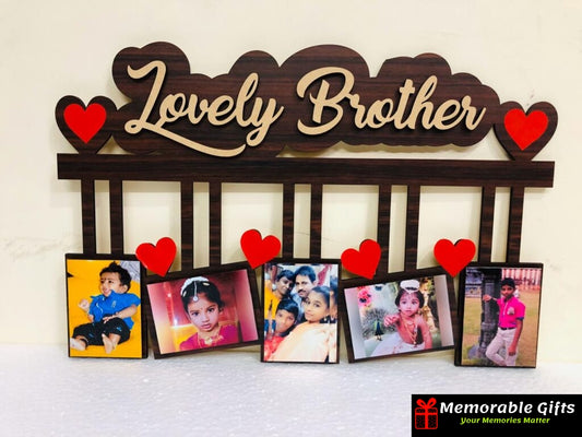 WALL FRAME (Brown) With 5 Pictures