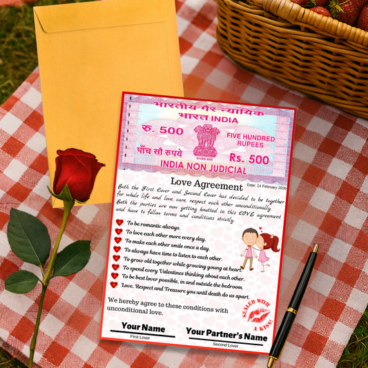 Giftiliya Love Agreement Laminated