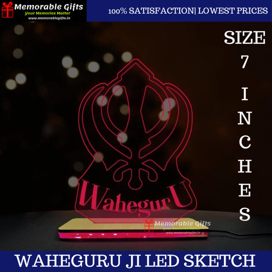 WAHEGURU JI LED SKETCH