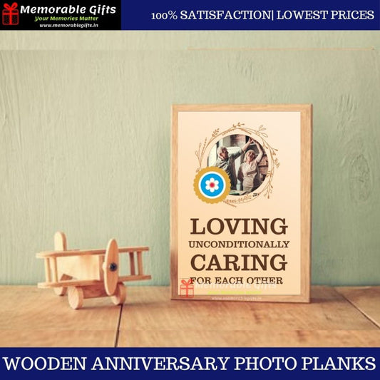 Wooden Anniversary Photo Portrait Planks