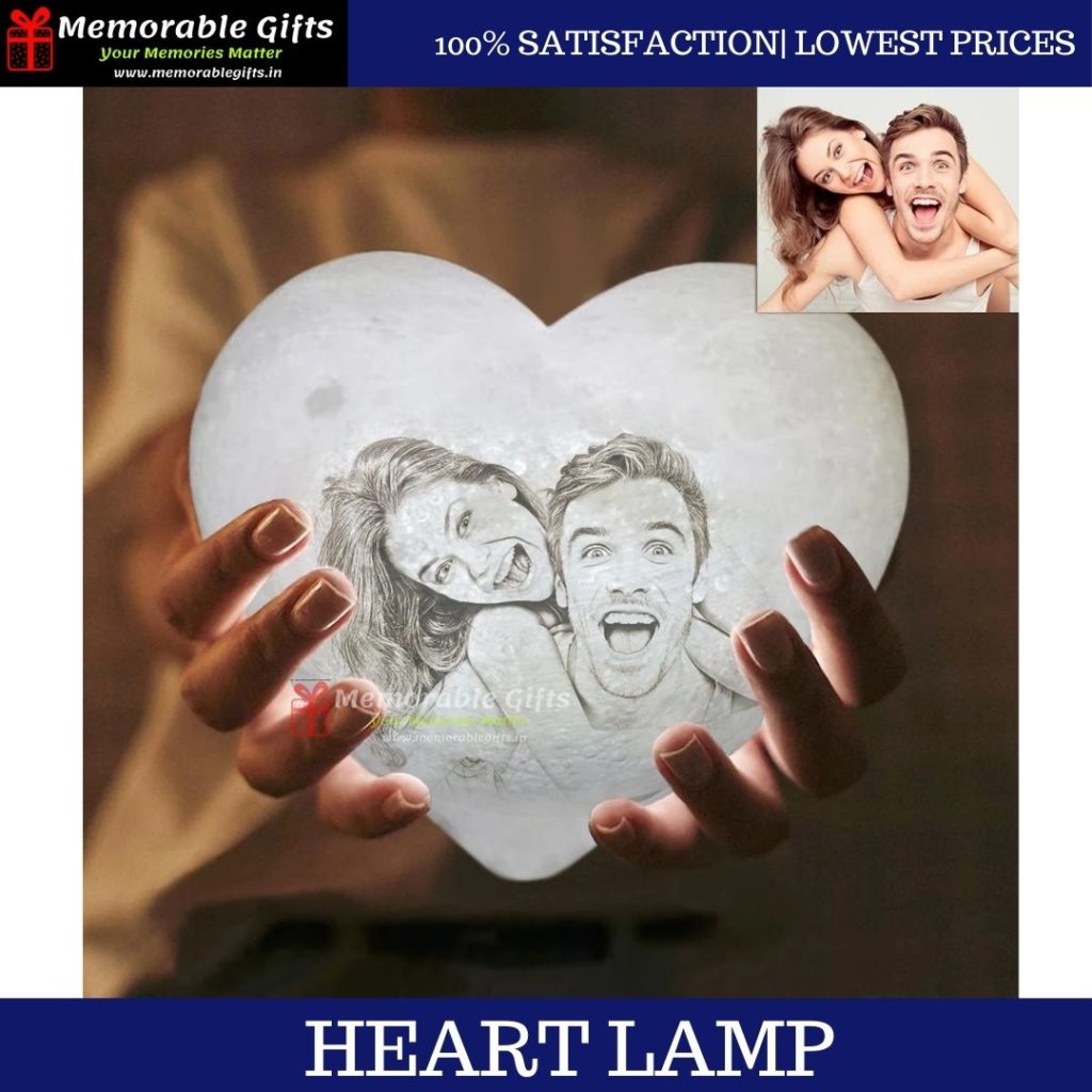 Giftiliya Heart Moon Lamp