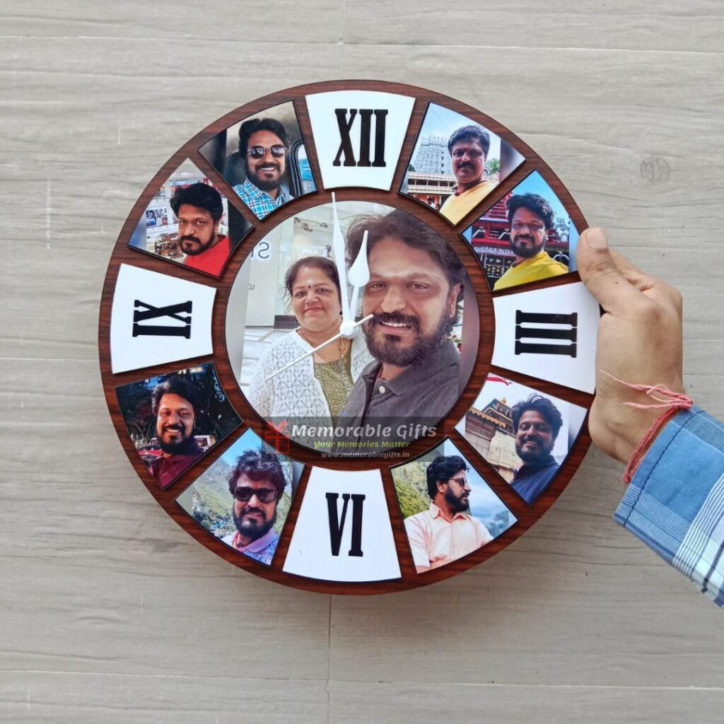 9 PICTURES CLOCK