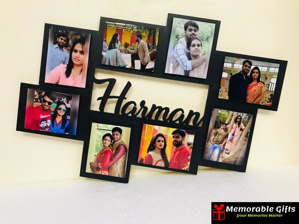 Giftiliya wooden frame with 8 pictures (12*18 inches)