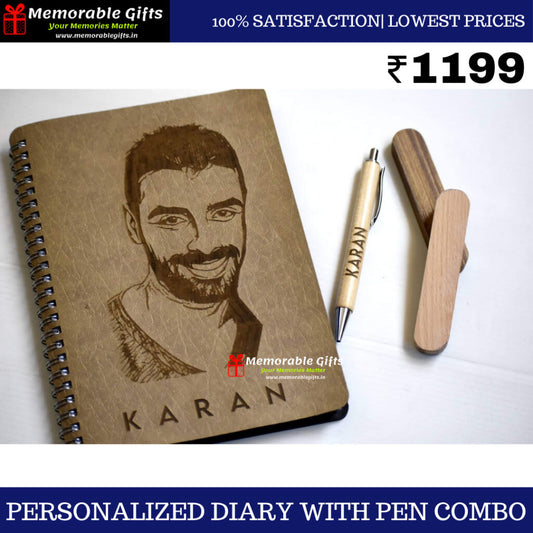 Personalized Diary with pen combo