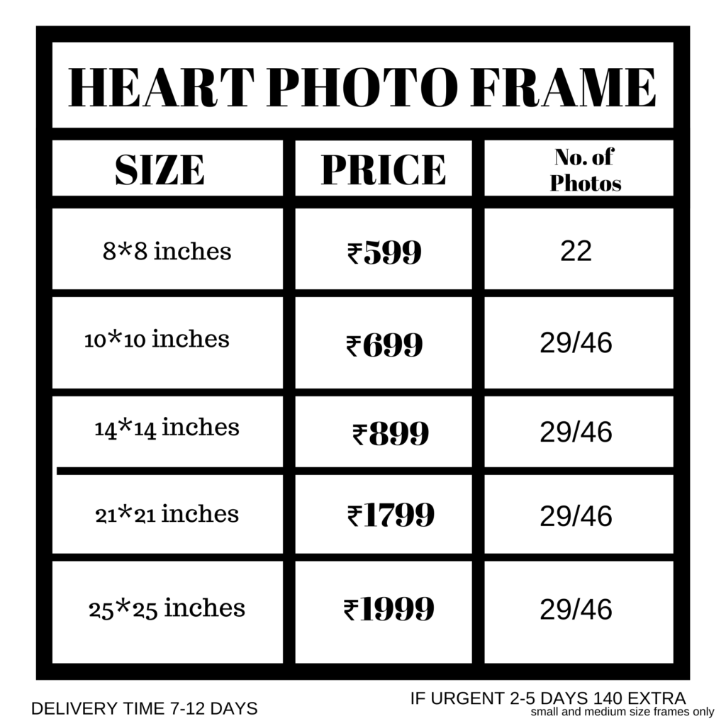 Giftiliya Heart Photo Frame