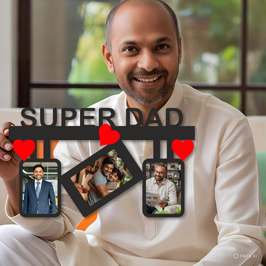 Super Dad Wall Frame With 3 Pictures