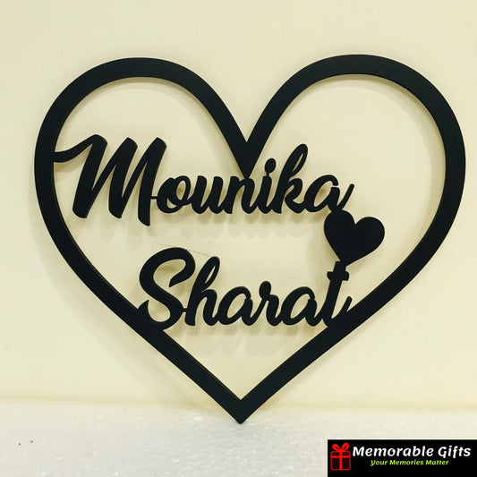 Heart wooden name plate (12*12inch)