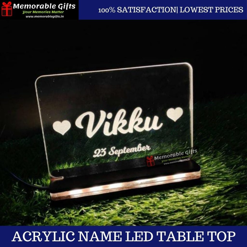 Acrylic Name LED Table Top