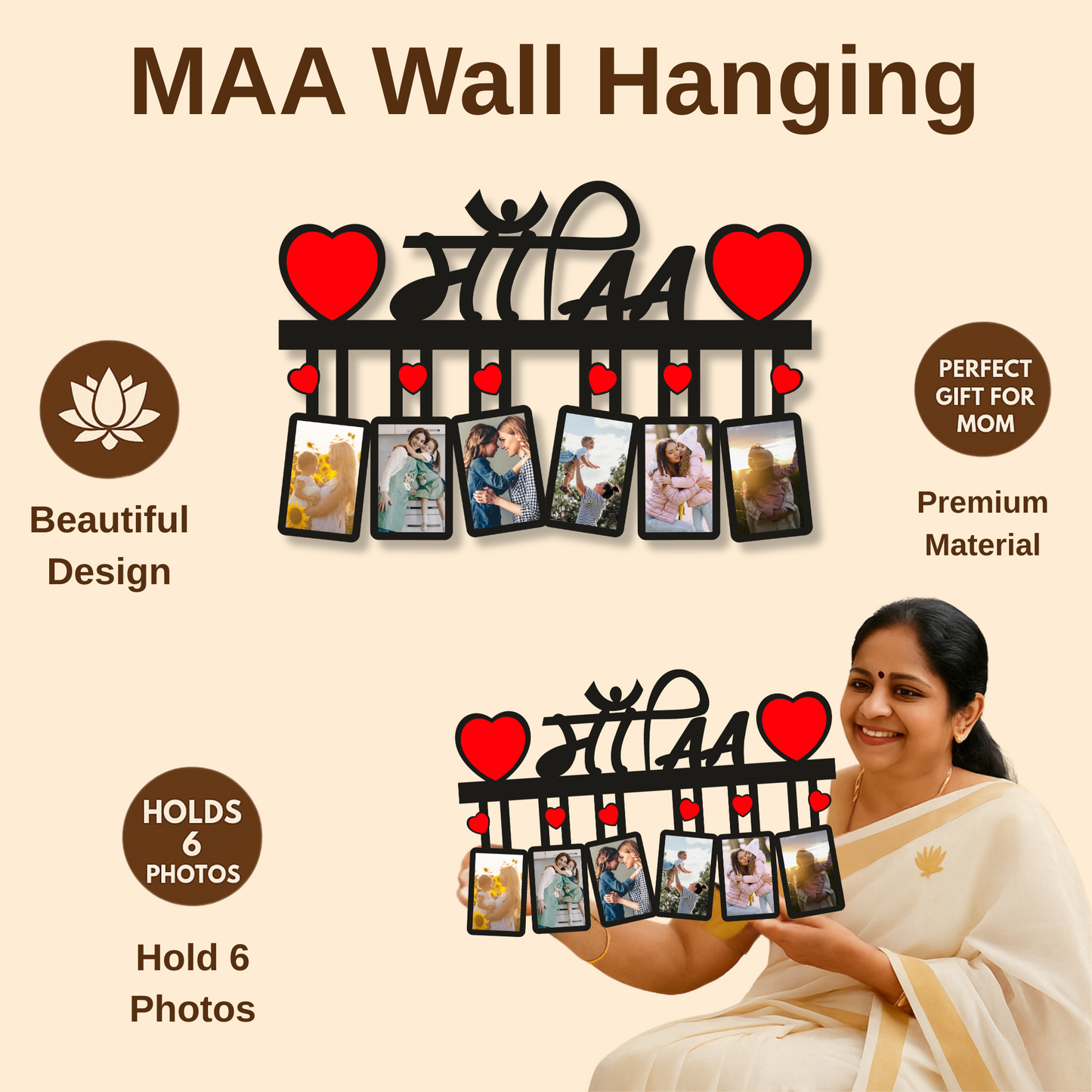 MAA Wall Hanging With 6 Pictures