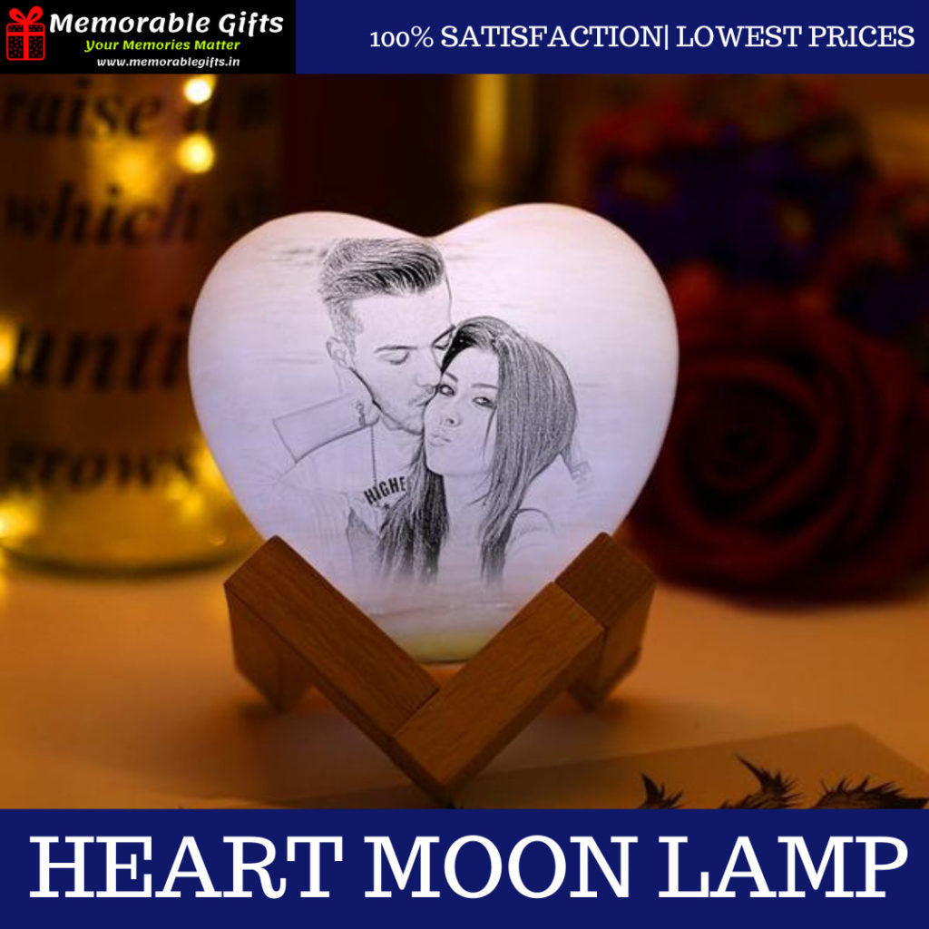Giftiliya Heart Moon Lamp