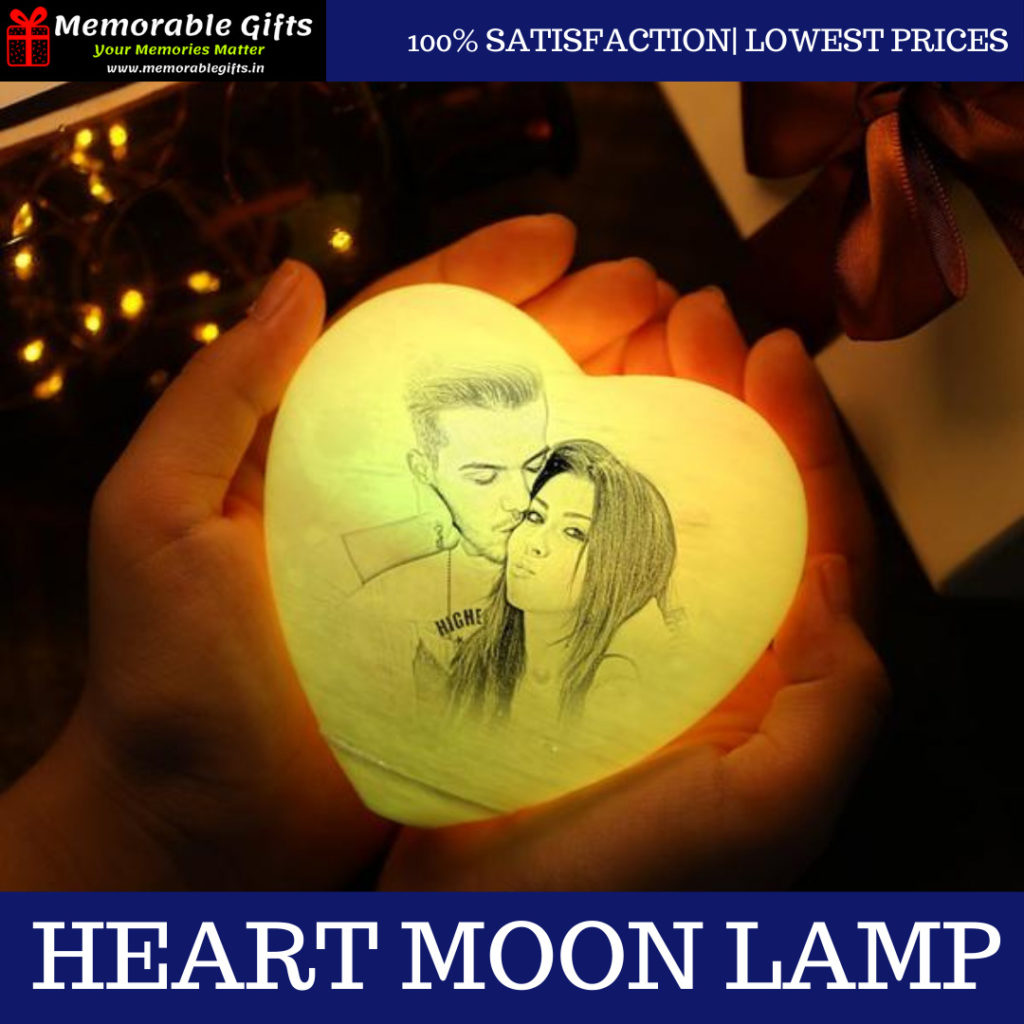 Giftiliya Heart Moon Lamp
