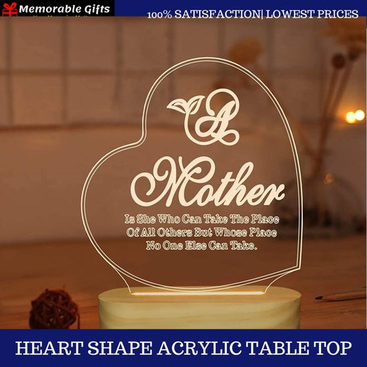 Heart Shape Acrylic Table top