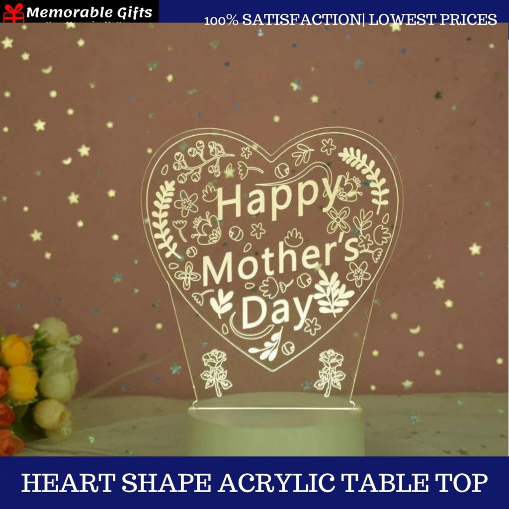 Heart Shape Acrylic Table top