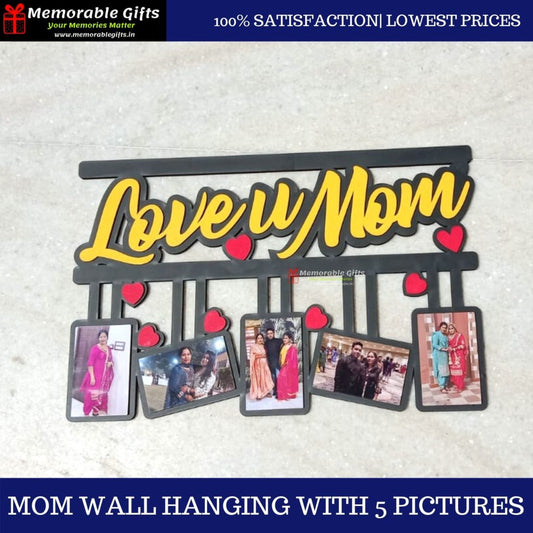 MOM Wall Hanging with 5 Pictures