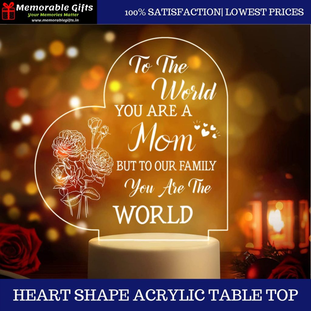 Heart Shape Acrylic Table top