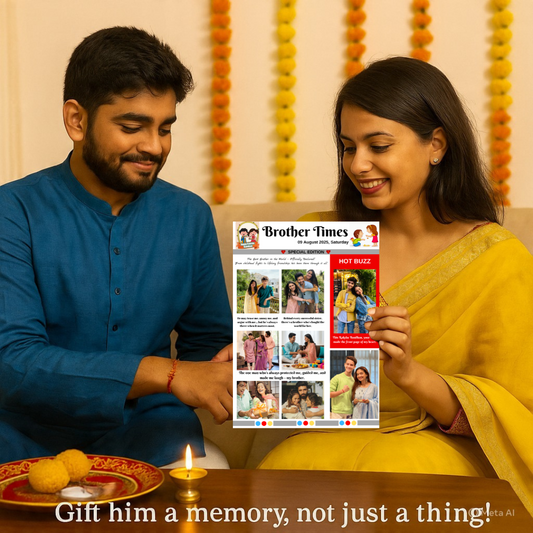 Personalised Newspaper For Rakshabandhan ( Laminated ) Rakhi