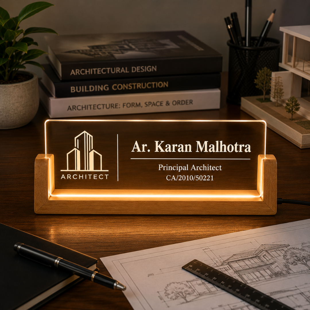 Giftiliya Personalized LED Desk Name Plate