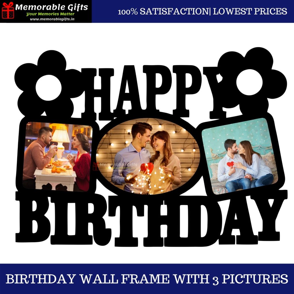 Birthday Wall Frame With 3 Pictures