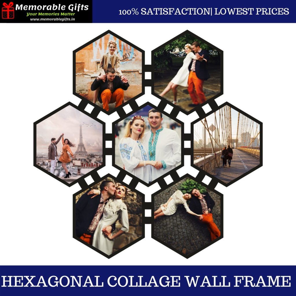 Hexagonal Collage Wall Frame
