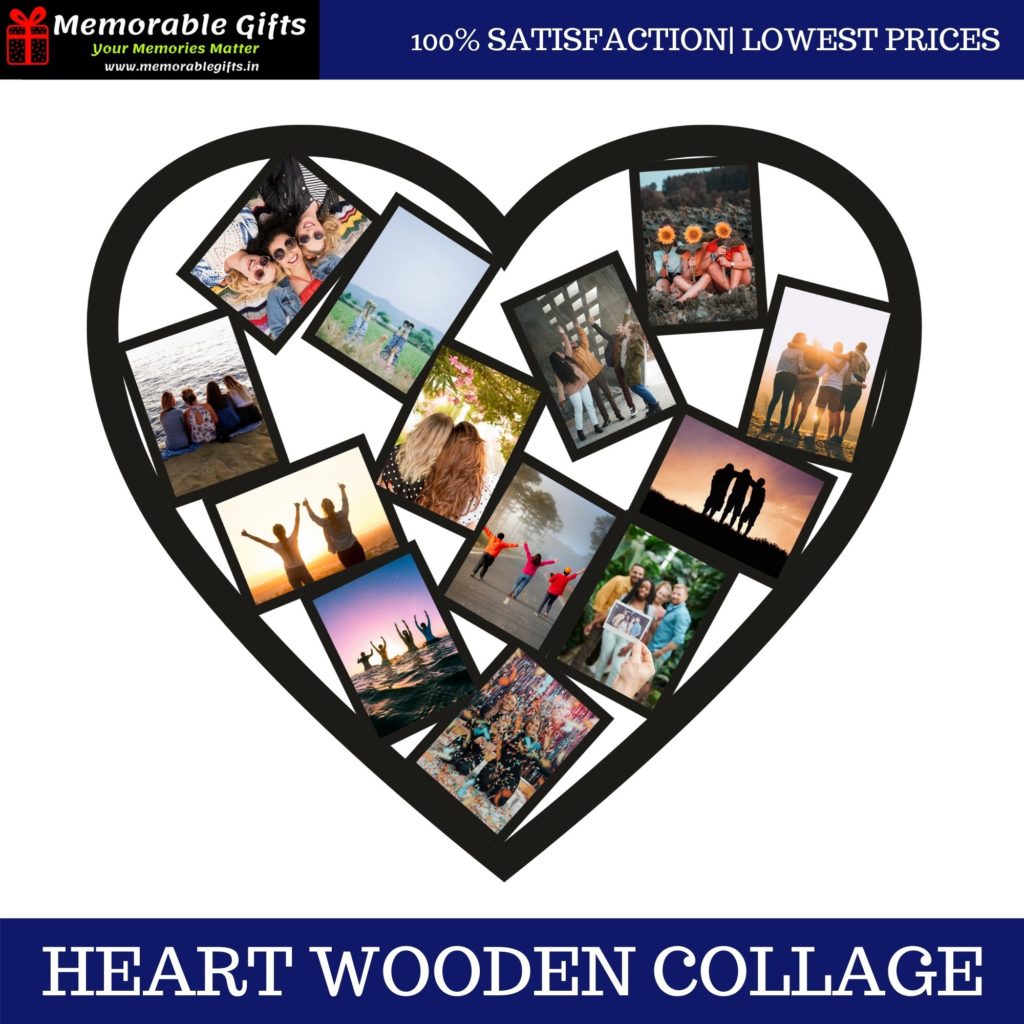 Heart Wooden Collage