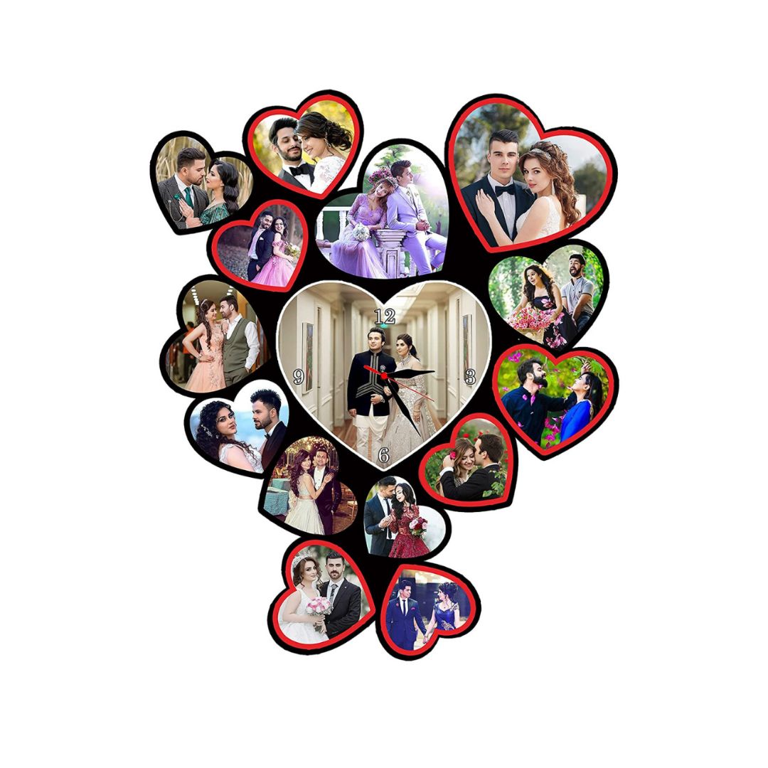 15 HEARTS WALL CLOCK