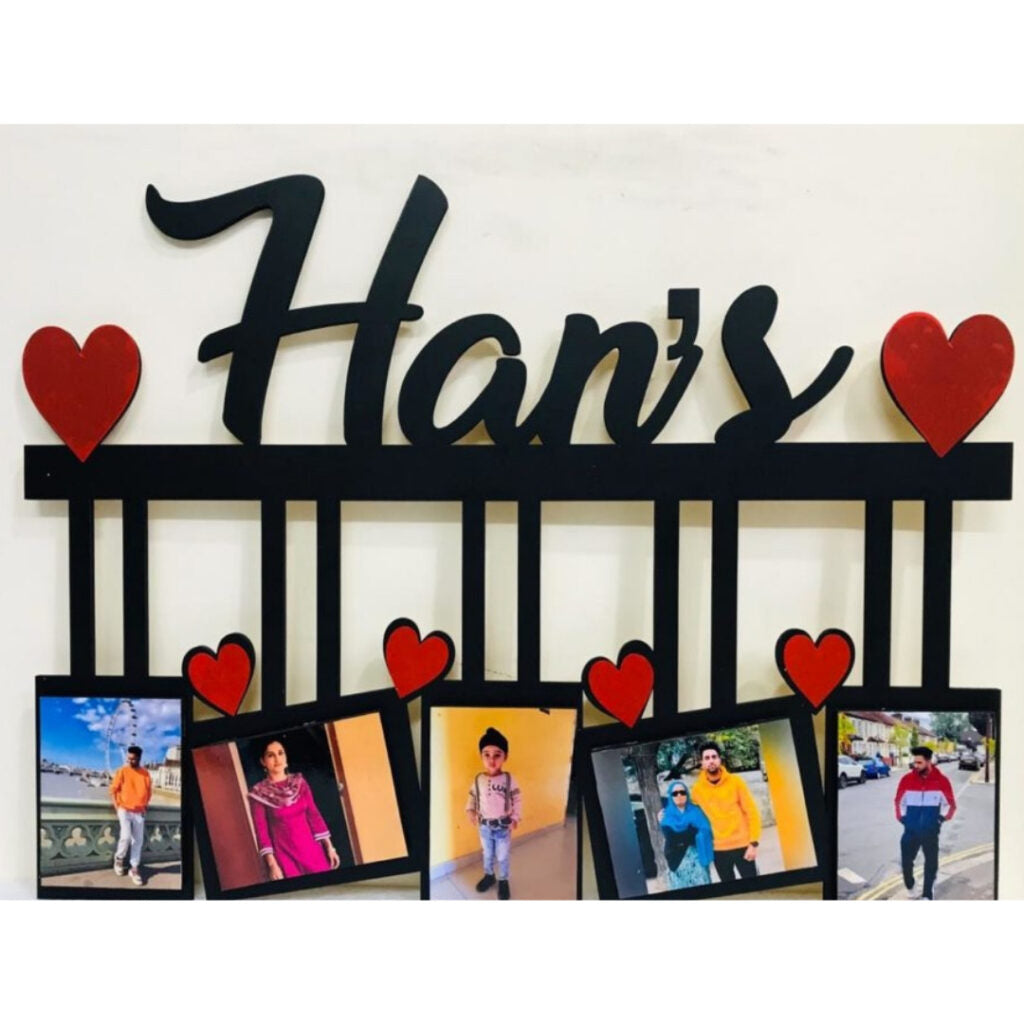 Giftiliya Wooden Wall Hanging With 5 Pictures