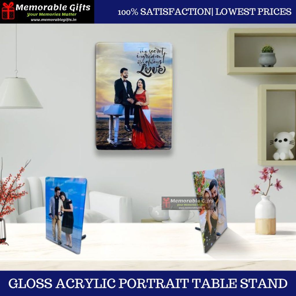 Gloss Acrylic Portrait Table Stand