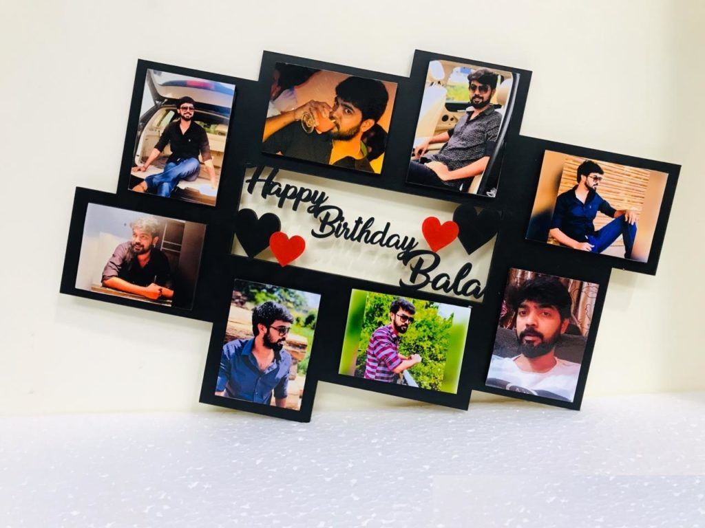 Giftiliya wooden frame with 8 pictures (12*18 inches)