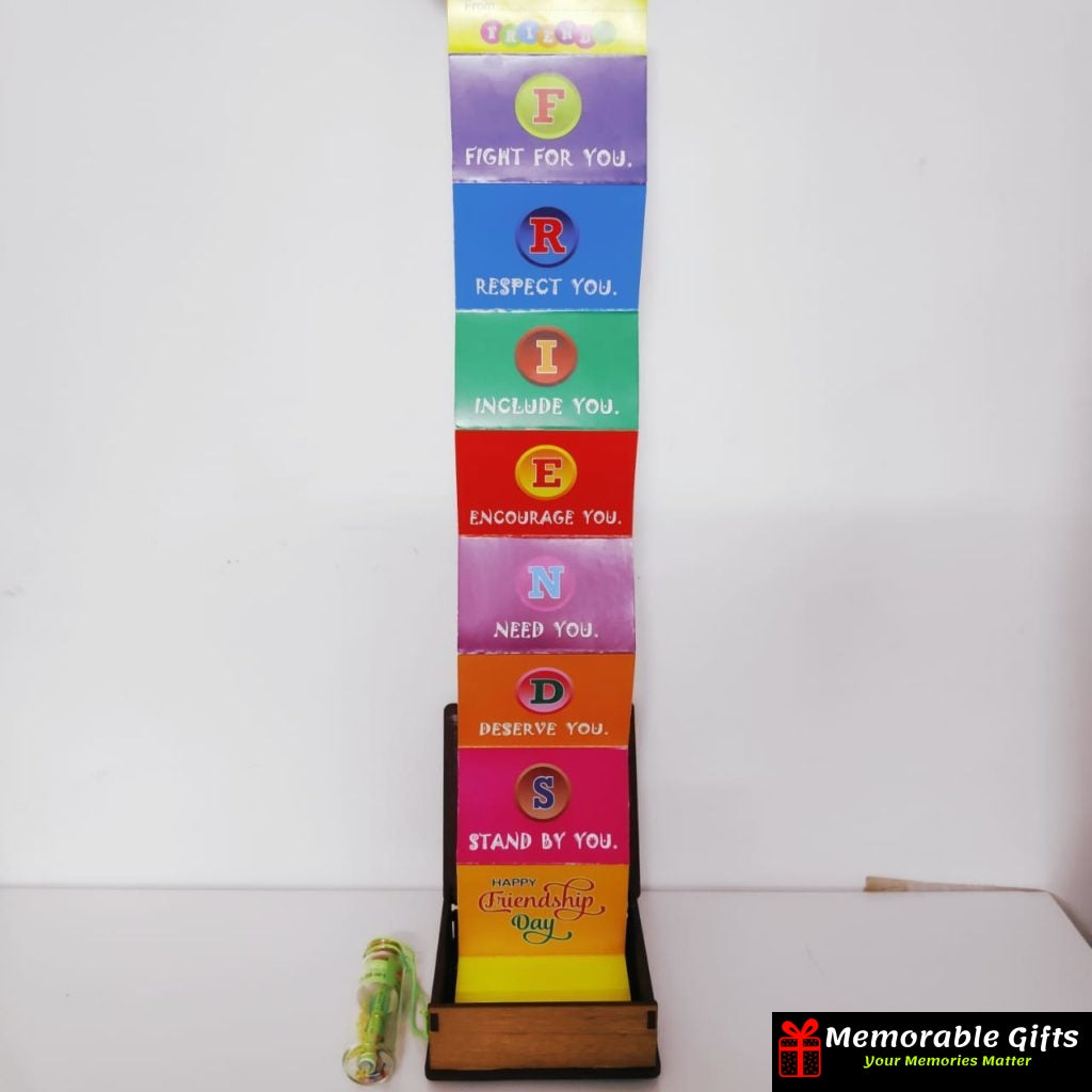 Best Friends Wooden Box With Friendship Bottle