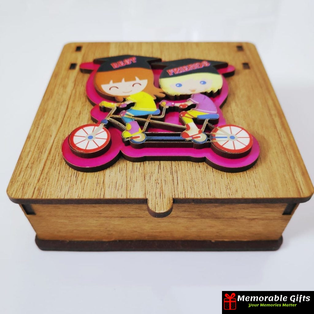 Best Friends Wooden Box With Friendship Bottle
