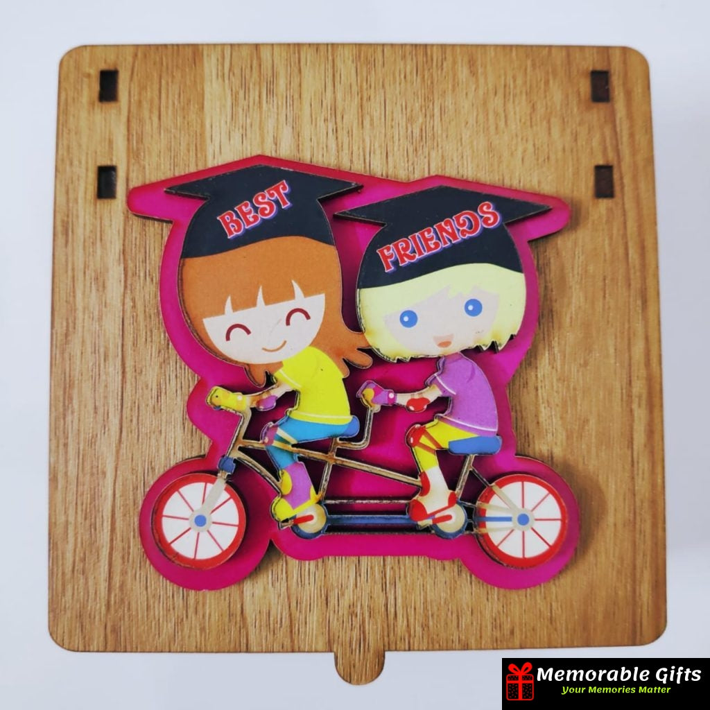 Best Friends Wooden Box With Friendship Bottle