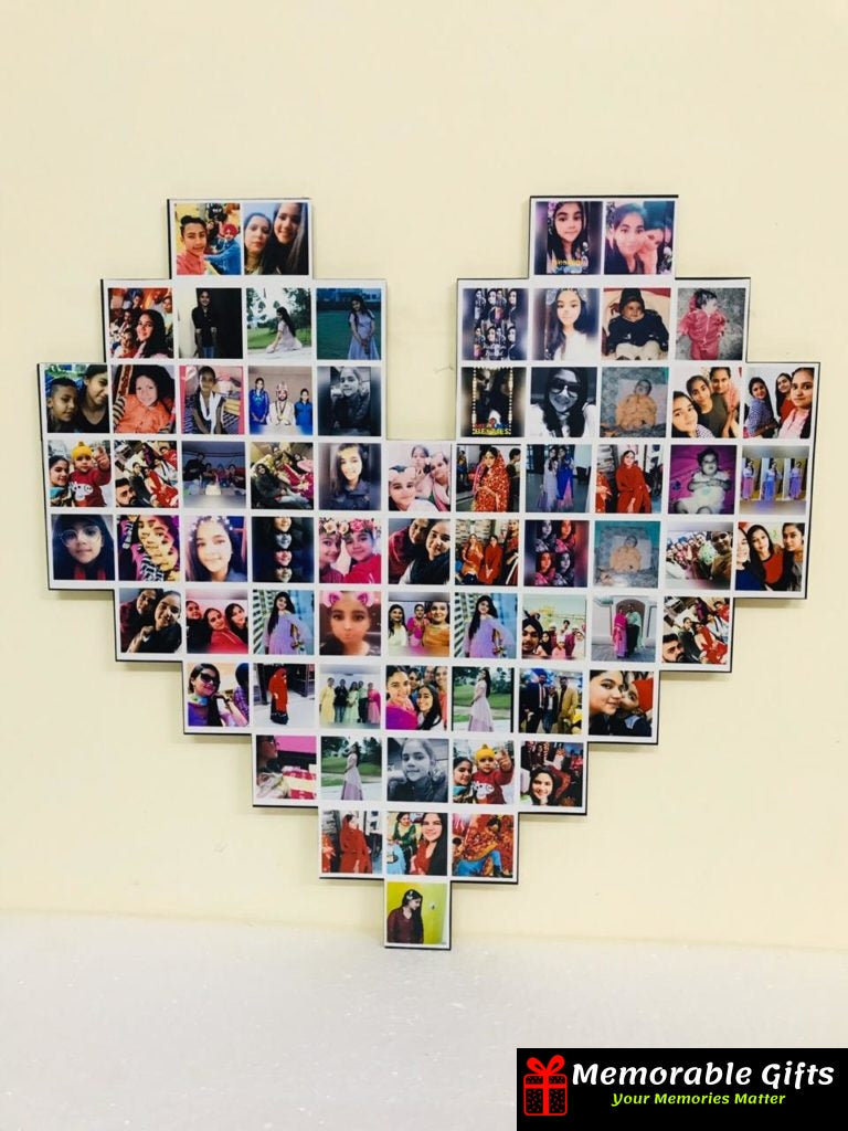 Heart picture frame 69 pictures 18*18 inches