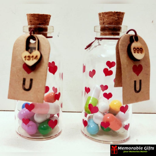 Capsule bottles set of 2