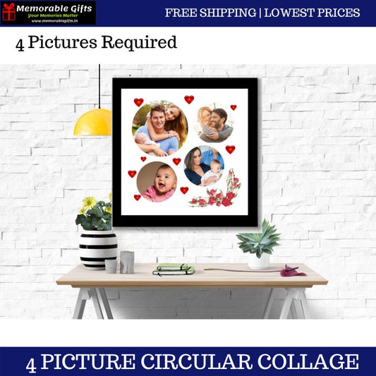 4 Picture circular collage