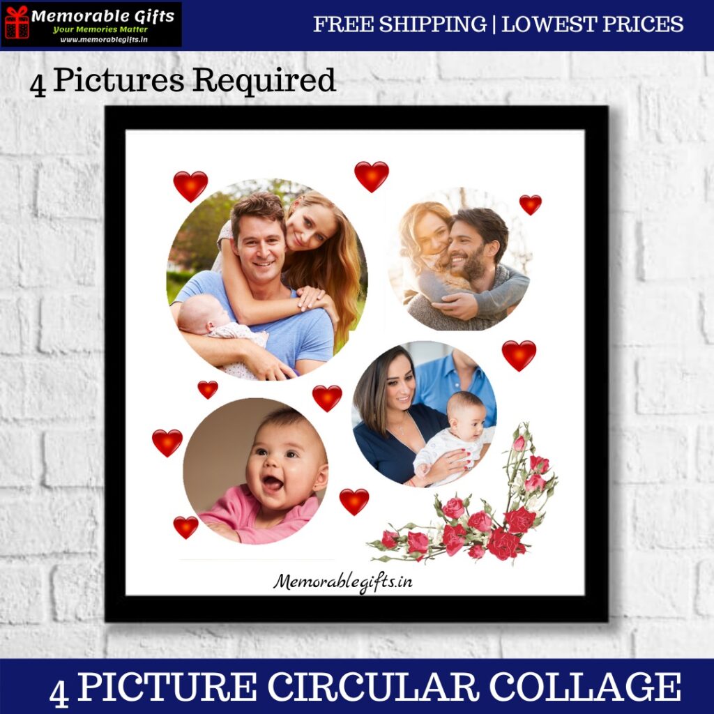 4 Picture circular collage